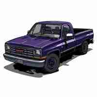 Photo a purple ford pickup truck with the wordmotorcycleon the front
