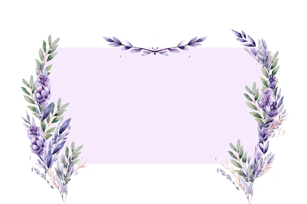 A purple frame with lavender flowers.