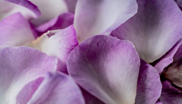 Photo purple fresh rose petals arranged in a background