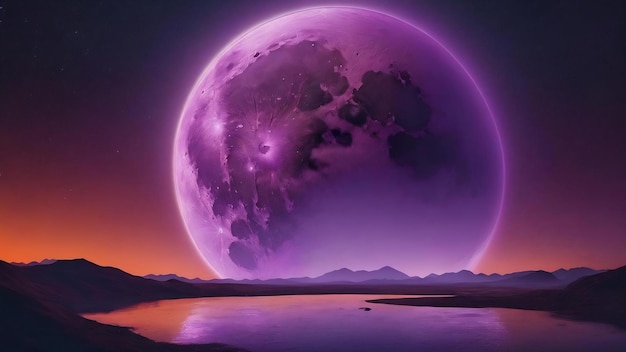 Purple full moon