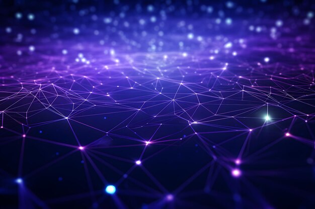 Purple futuristic networking technology background