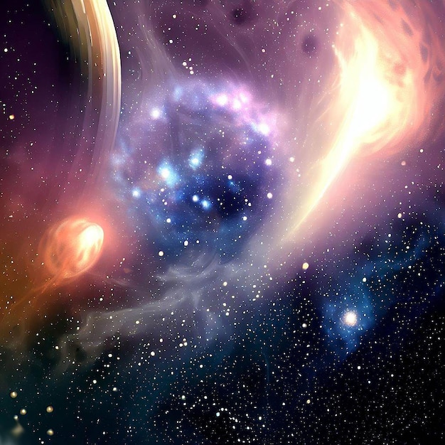 purple galaxy cosmic gas illustration