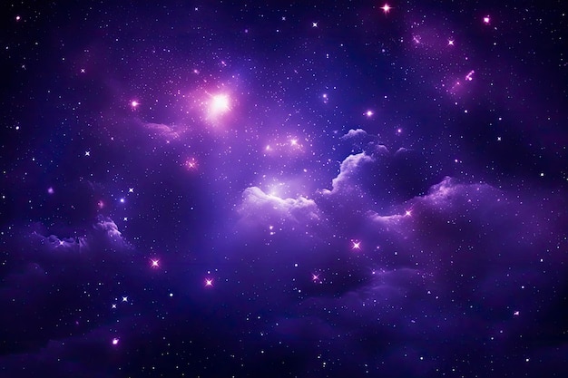 Purple Galaxy space stars in Outer Space