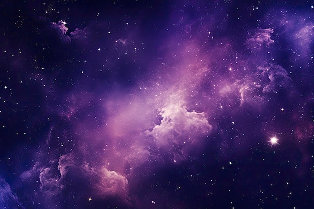 Purple Galaxy space stars in Outer Space