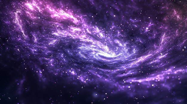 a purple galaxy with stars in the center and the stars in the center