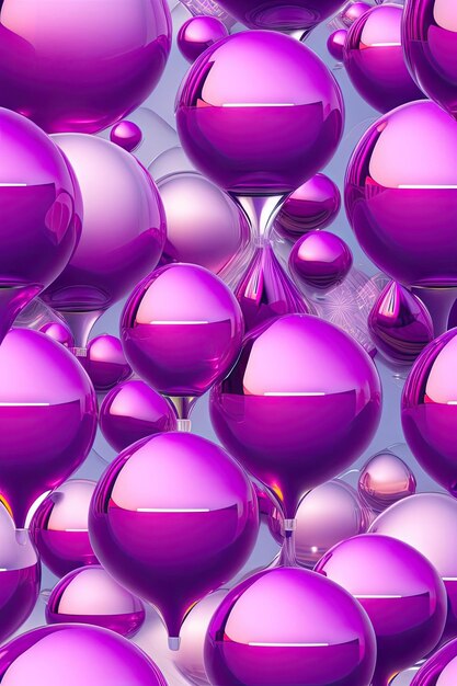 purple glass balls on a blue background