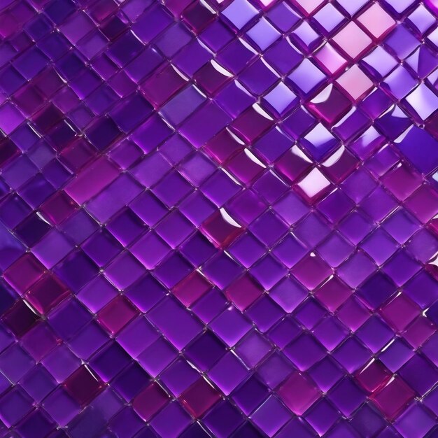 Purple glass mosaics on a purple background