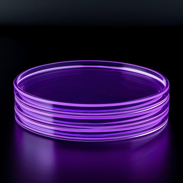 a purple glass ring with a purple background