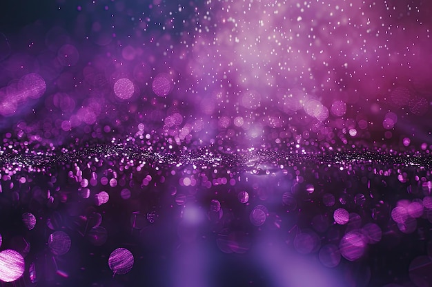 Purple glitter lights background defocused