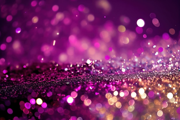 Purple glitter on a purple background