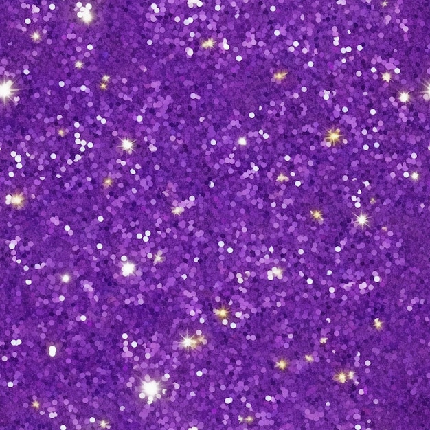 purple glitter in a purple star shape.