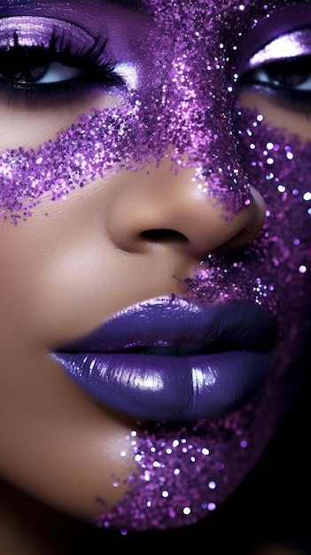 purple glitter with a touch of glitter