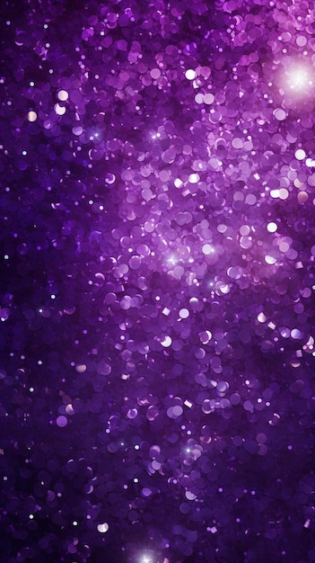 Purple glitters on a dark background