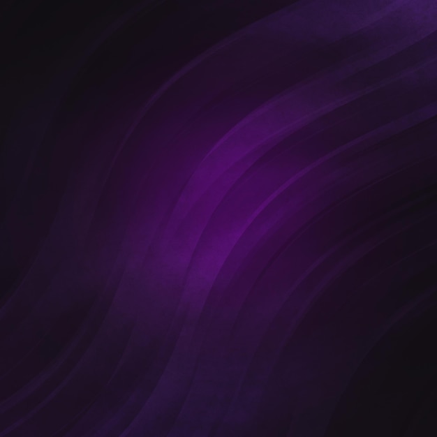 Фиолетовые светящиеся графические волны на черном фоне