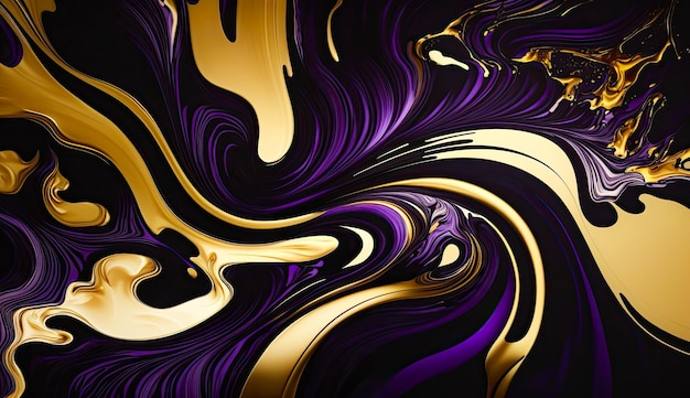 A purple and gold background with a swirly design.