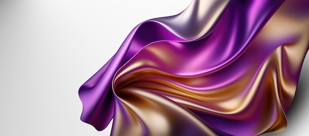 Purple and Gold Silk Fabric