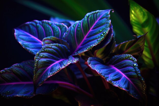 A purple and green plant