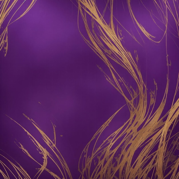 Foto texture grunge viola decorate con linee dorate luccicanti sullo sfondo di lusso