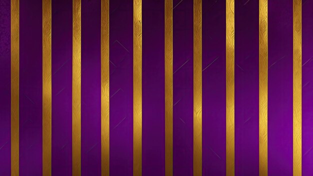 Photo purple grunge texture decorated with shiny golden lines luxury background