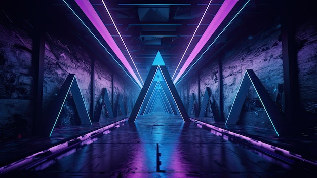 Purple hall way to the future as gaming gate