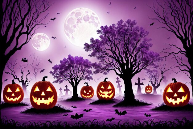 Photo purple halloween theme