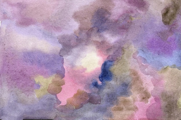 Purple handdrawn watercolor background