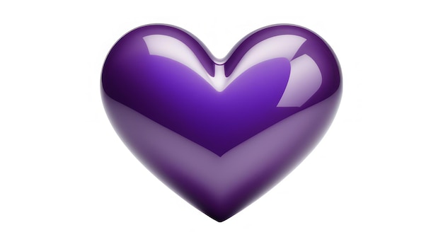 purple heart isolated on white background