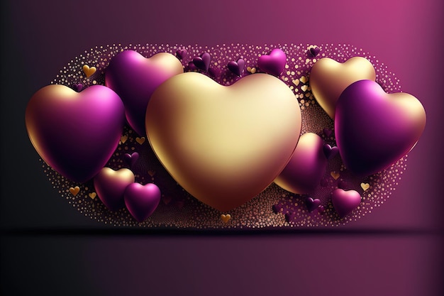 Purple hearts wallpapers that are for valentines day