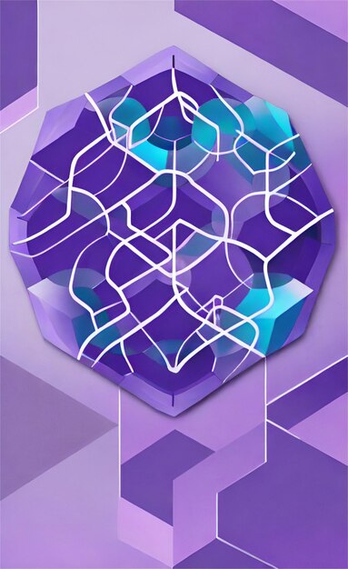 Purple hexagon abstract background