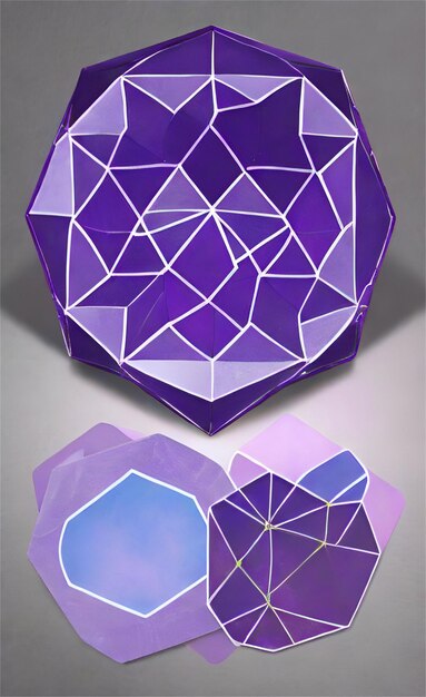 Purple hexagon abstract background