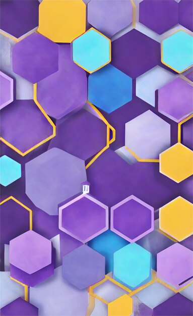 Purple hexagon abstract background