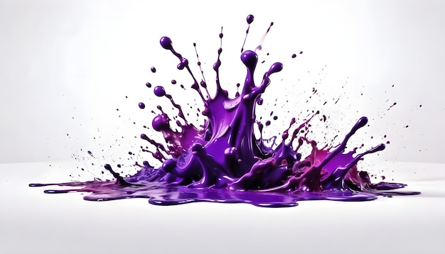 Photo purple ink splash