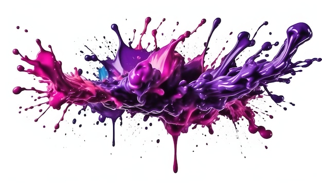 Purple ink splash