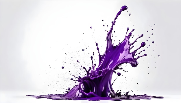 Foto spruzzo di inchiostro viola