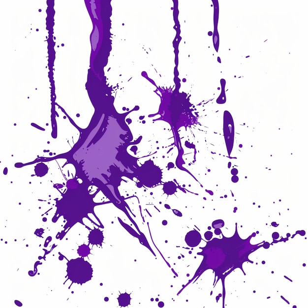 purple ink splashes