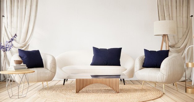 Purple japan interior style has a armchair sofa on living room minimal