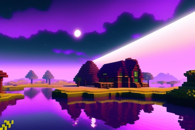 Purple landscape