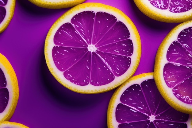 Purple lemon slice paper Nature summer Generate Ai