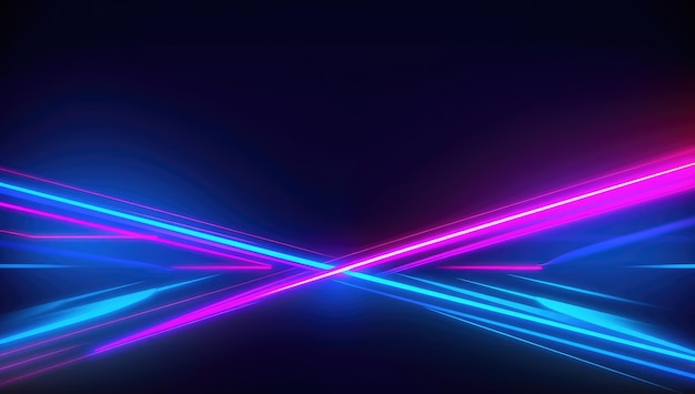 Purple light lines on a black background