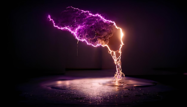 purple Lightning storm