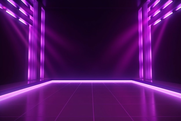 暗い背景に紫色のライト