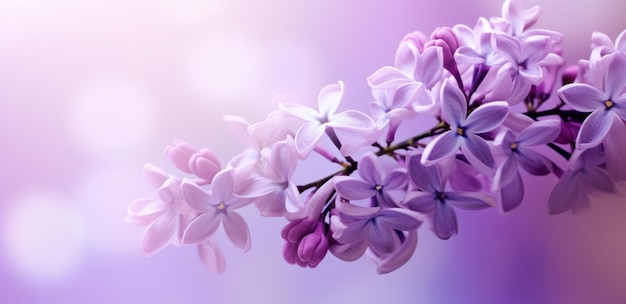 Purple lilac flower