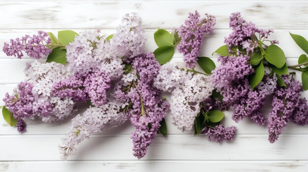Photo purple lilac flowers isolated over a transparent background