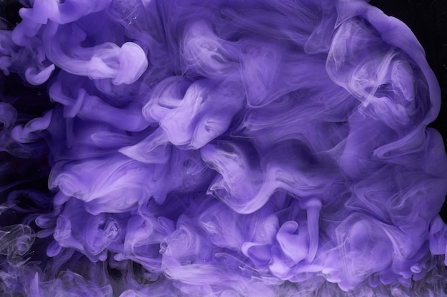 Purple lilac multicolored smoke abstract background acrylic paint underwater explosion