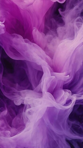 Purple lilac multicolored smoke abstract background acrylic paint underwater explosion