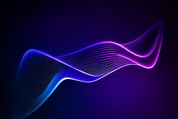 Photo purple liners violet gradient futuristic ribbon geometric light wave wallpaper background