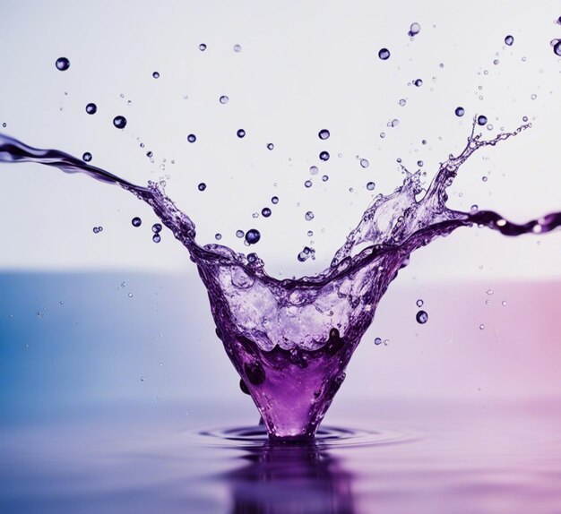 Purple liquid splash