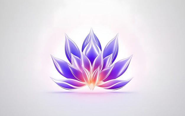 A purple lotus flower with the word lotus on it.