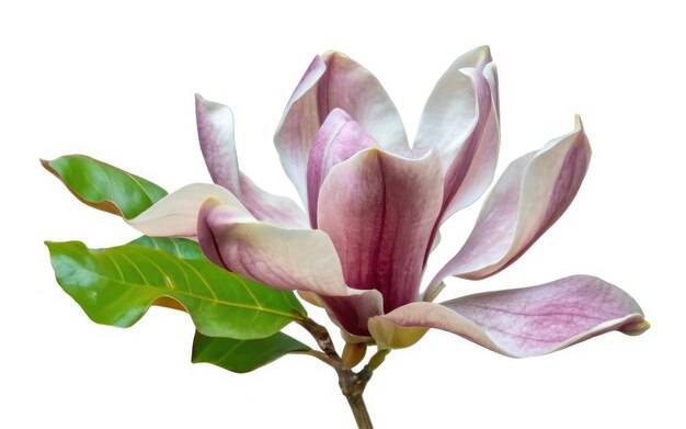 Purple magnolia flower Magnolia felix isolated on white background with clipping path