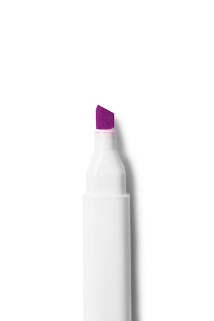 Purple marker on white